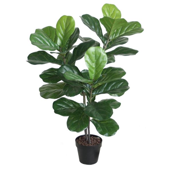 Искусственное дерево FIDDLE LEAF H100см, чёрный горшок