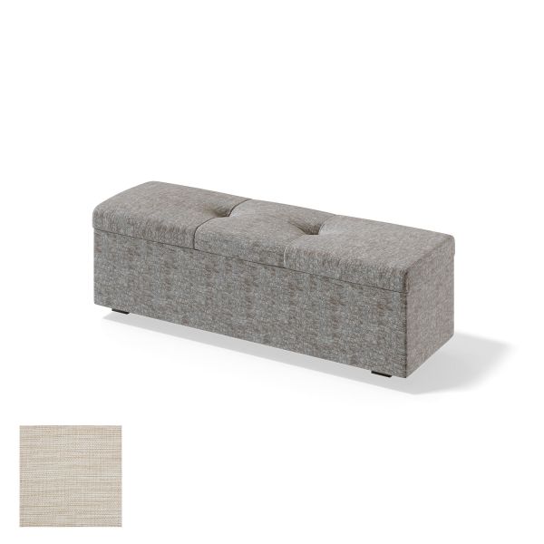 Storage box for continental bed RED/BLACK ULVASEN MANGO 150cm, light beige