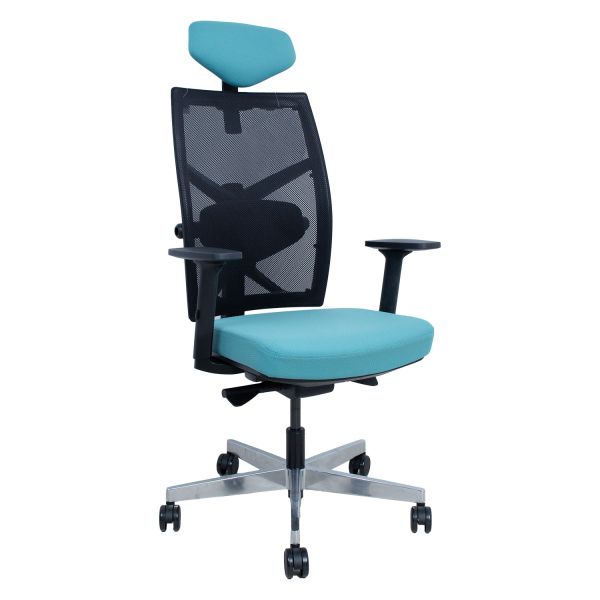 Рабочий стул TUNE бирюзово-синий/черный