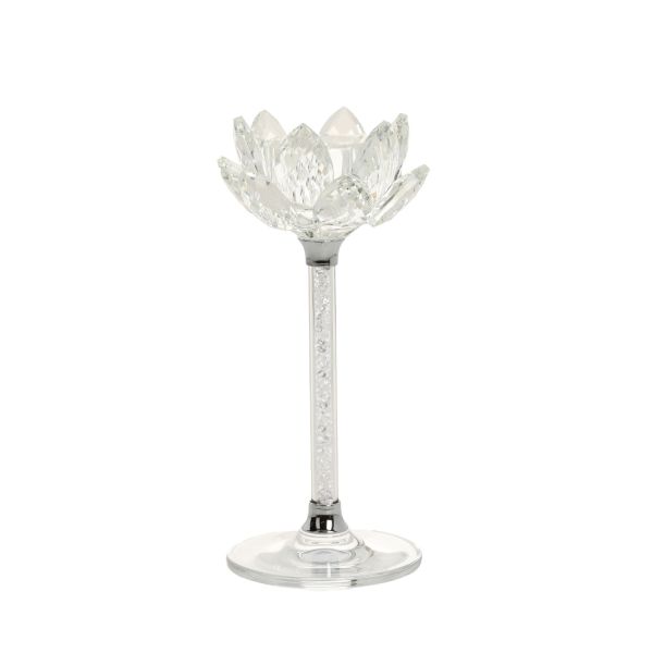 Candlestick CHANLE H15.5cm, white