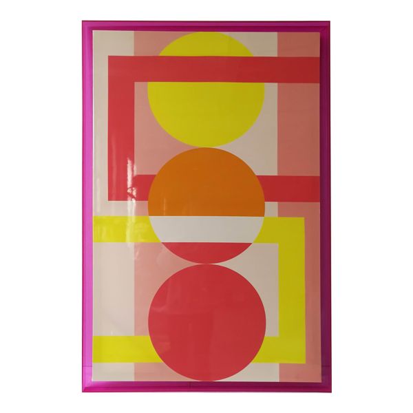 Холст с рамой WALLY 80x120см, абстрактный закат, акрил