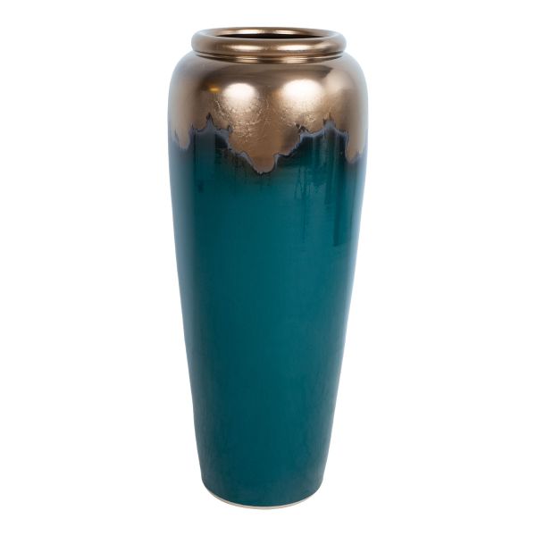 Ваза TITAN STONE H90см, золотистый/синий, керамическая