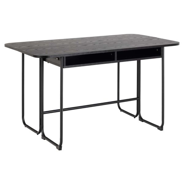 Pusdienu galds DARLINGTON 140x40/80xH77cm, melns