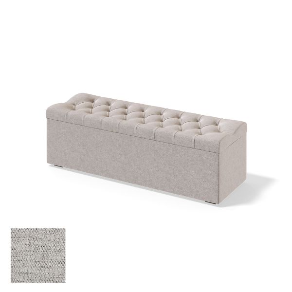 Storage box for continental bed RED/BLACK SOLHALL VERANO 150cm, light grey