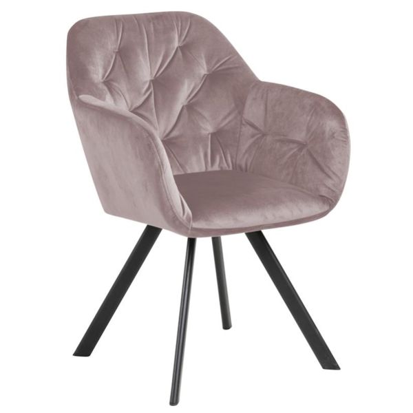 Chair LOLA swivel, dusty rose