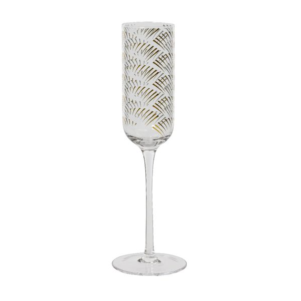 Champagne goblet NOVA H24cm, golden pattern