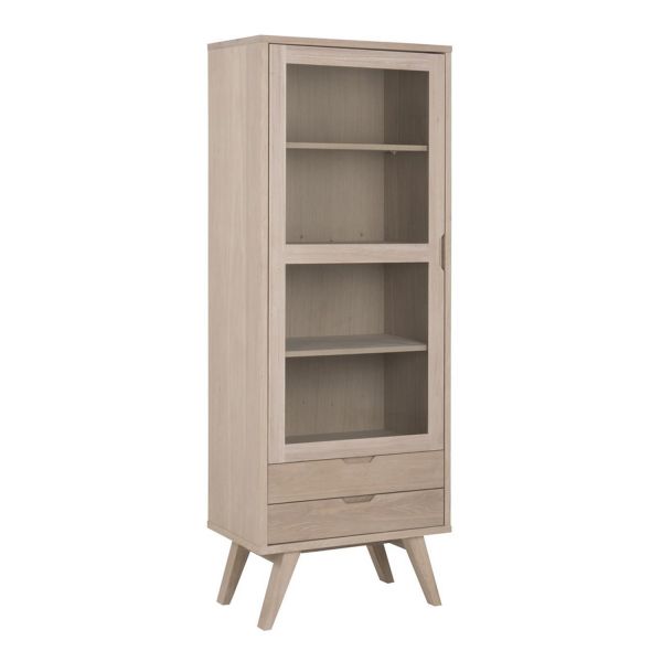 Glass cabinet A-LINE 72x42xH190cm, oak