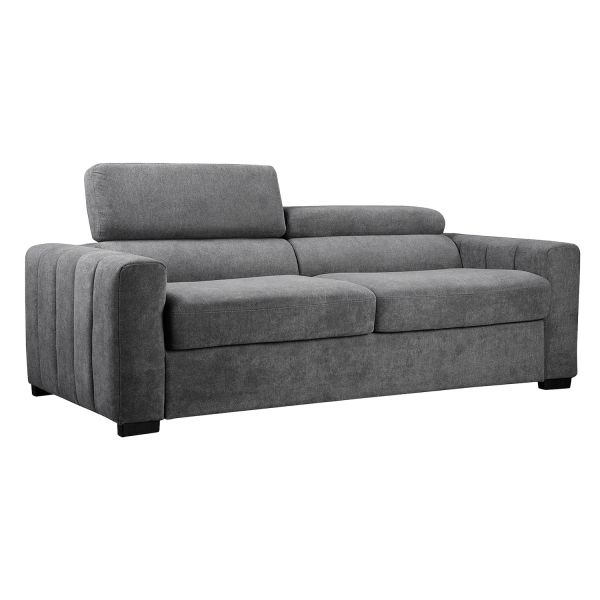 Dīvāngulta KINGSTON 3-vietīga 198x96xH76/94cm, tumši pelēka