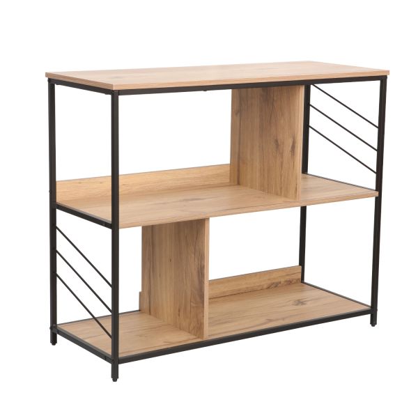 Plaukts DIMITRA 100x40xH83,5cm, lauku stila/melns