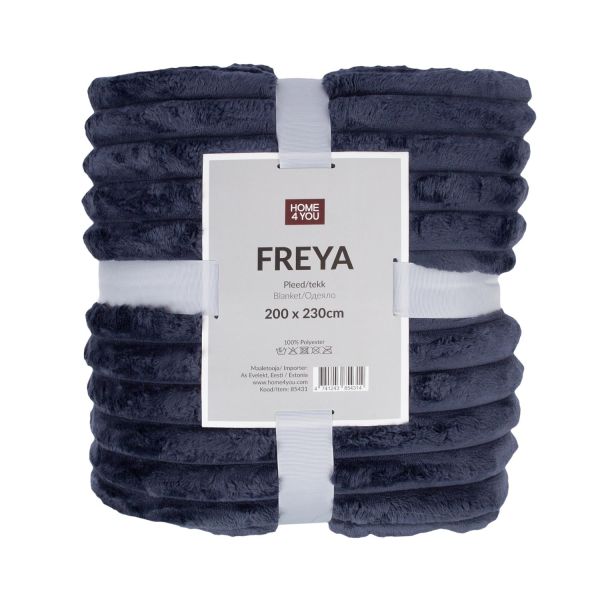 Pleds FREYA XL 200x230cm, tumši zils