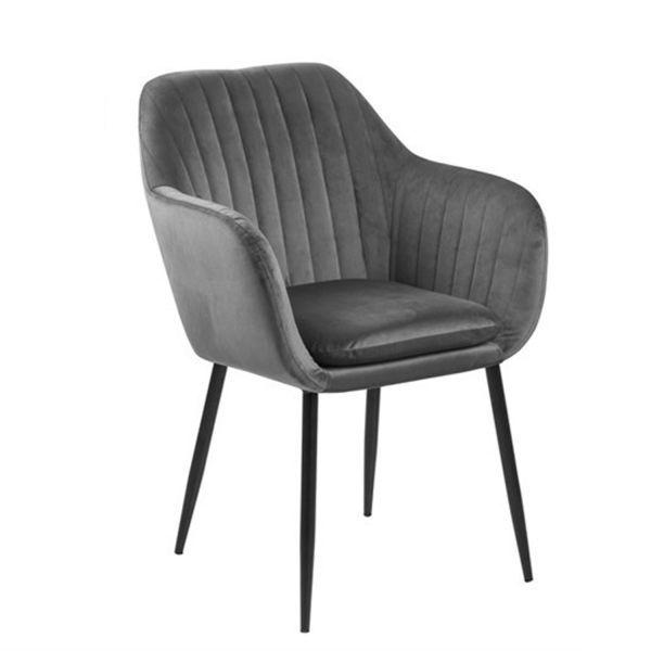 Chair EMILIA dark grey/black