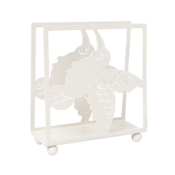 Salvetes turētājs SANDY 12,7x5x15cm, antīki balts