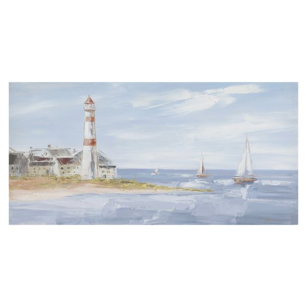 Картина маслом 60x120см, маяк