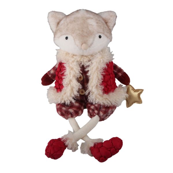 Decoration FAB HENRI H51cm, fox, red