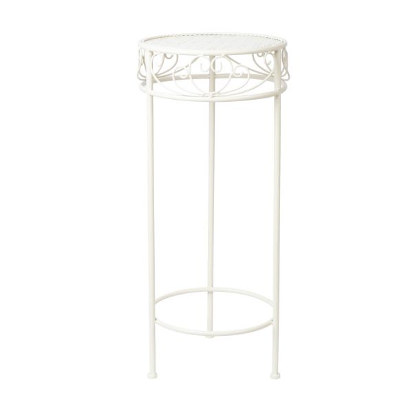 Ziedu statīvs SANDY D30xH70cm, antīki balts