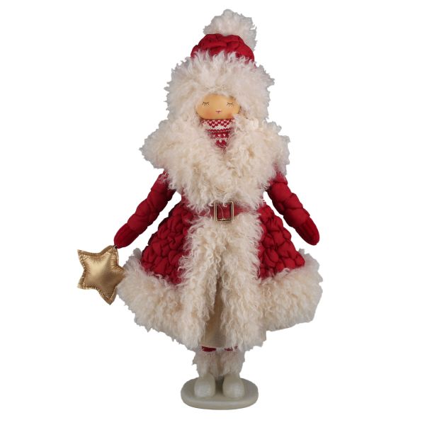 Decoration FAB MARIA H49cm, elf, red