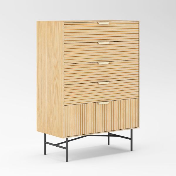Kumode BASSEL 80x40xH114cm, 3D melamīns