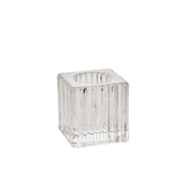 Candle holder GELSA 4x4xH4cm, glass