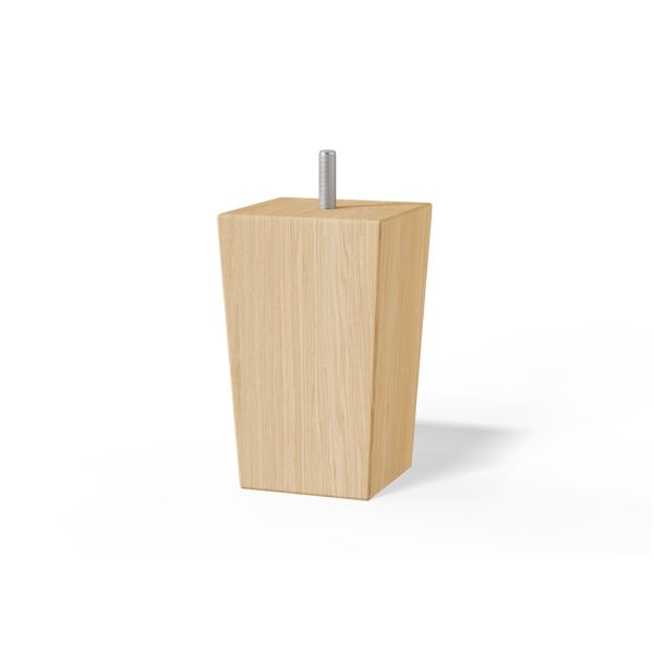 Wooden leg conical H12cm, 4pcs, oiled oak