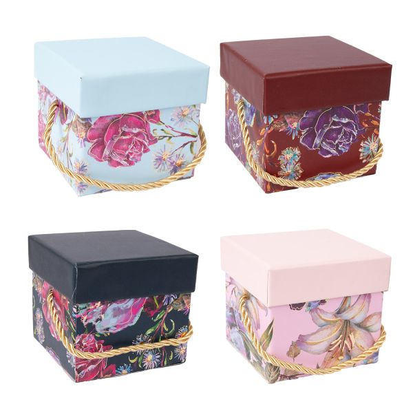 Коробка EDEN H9см, с крышкой, микс