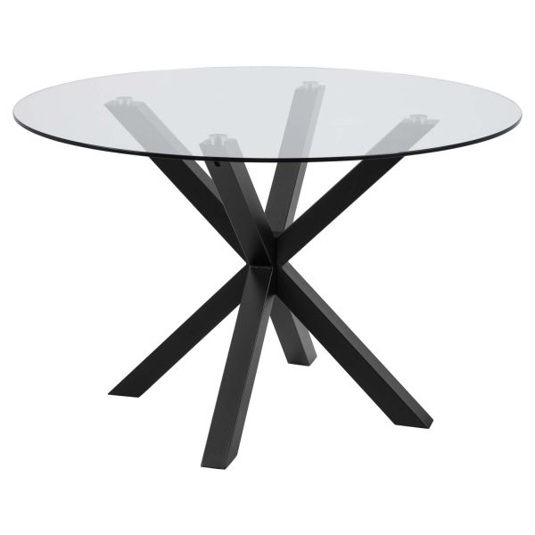 Ēdamistabas galds HEAVEN D119xH75,5cm, caurspīdīgs