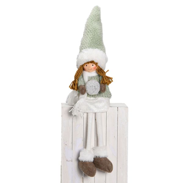 Decoration FUN SAARA H59cm, girl, green