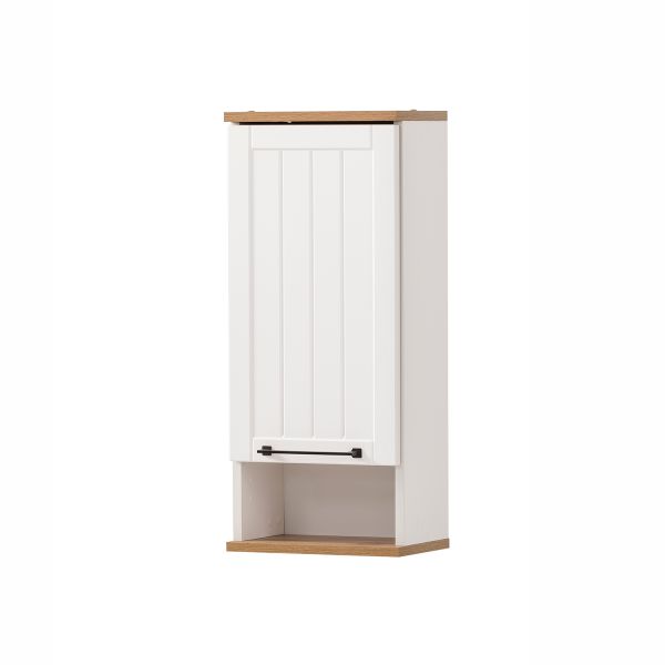 Vannas istabas skapis JELDA 30x20,5xH71cm, ozols/matēts balts