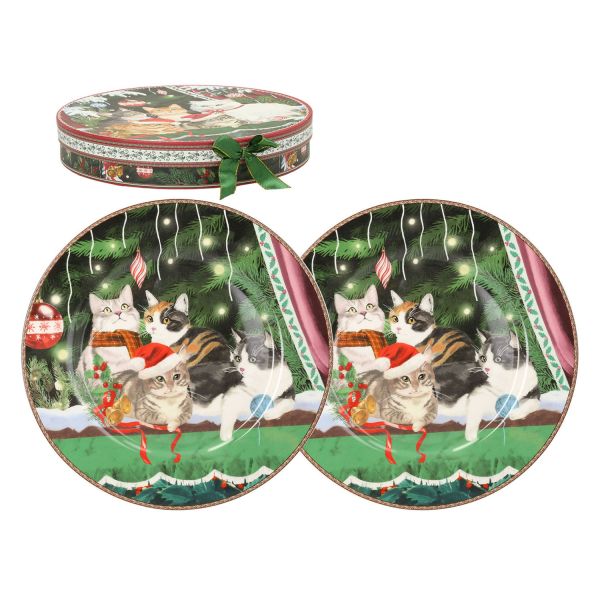 Šķīvji MIA CATS 2gab. D25cm, dāvanu kastītē