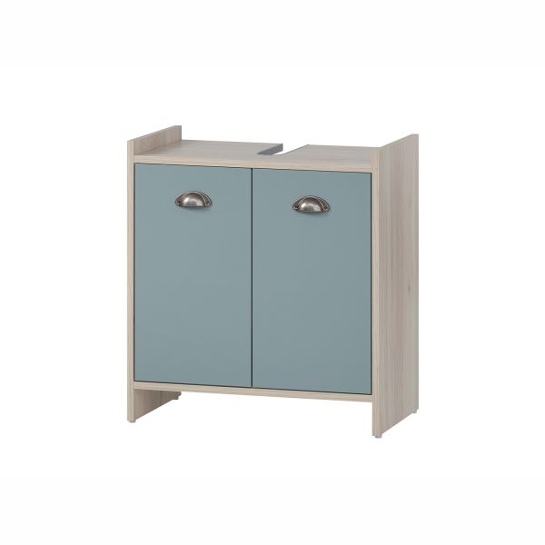 Izlietnes skapītis LINDHOLM 57x33xH62cm, smilšains ozols/zils