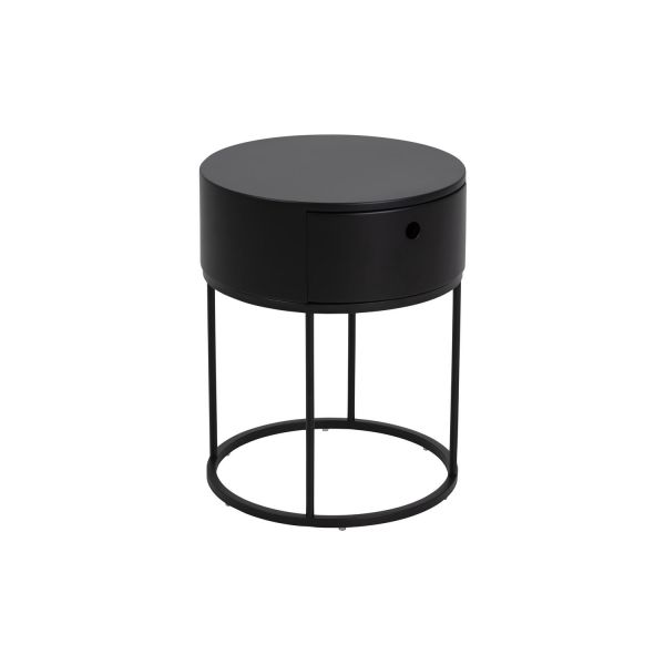 Bedside table POLO D40xH51cm, black