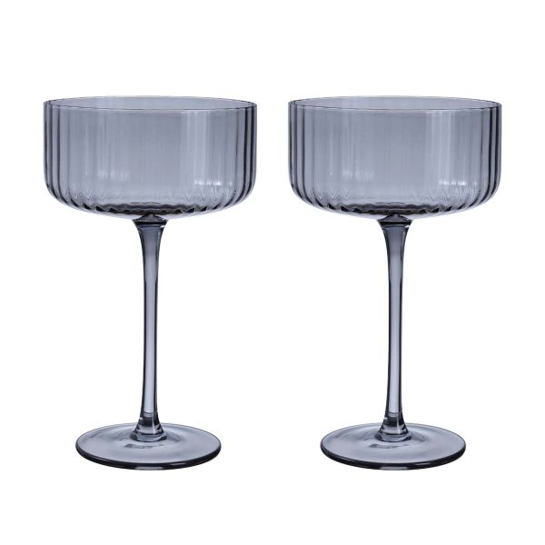 Wine goblet DOLCE 2pcs H17cm, grey