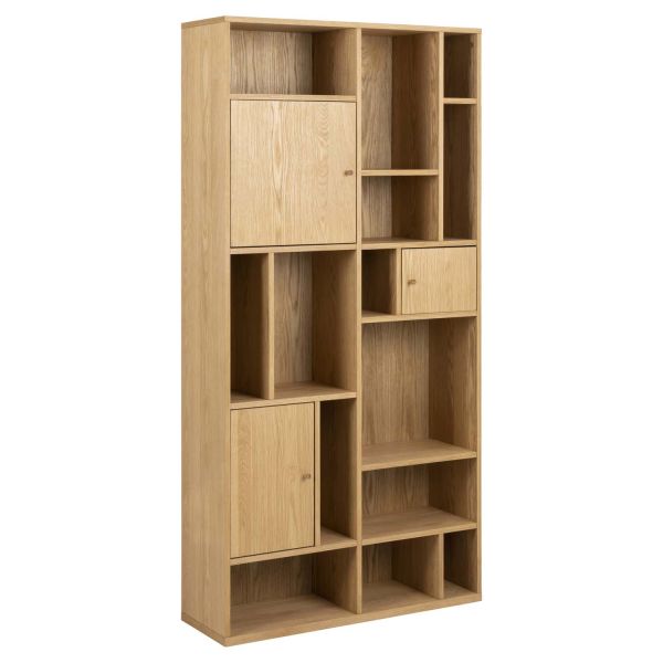 Bookcase RANGOON 90x30xH180cm, natural