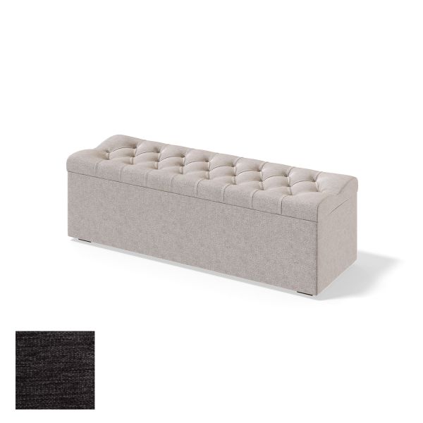 Storage box for continental bed RED/BLACK SOLHALL VERANO 150cm, dark grey