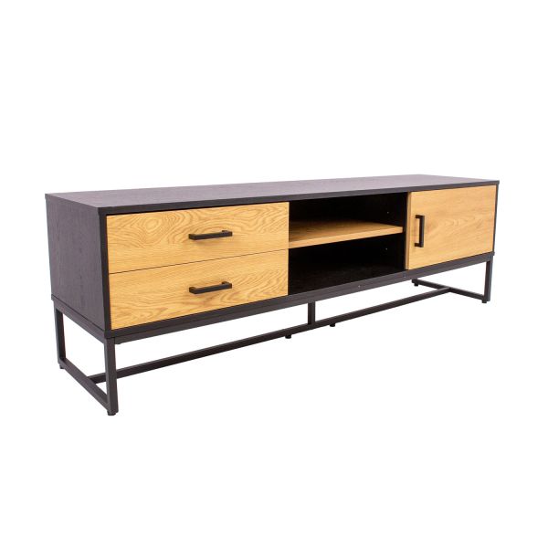 TV galds AMSTERDAM 160x40xH50cm, ozols/melns