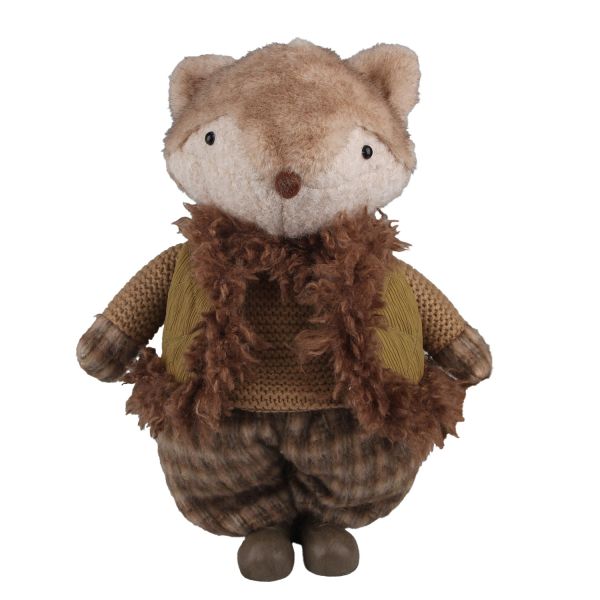 Decoration FAB ROBIN H37.5cm, fox, green