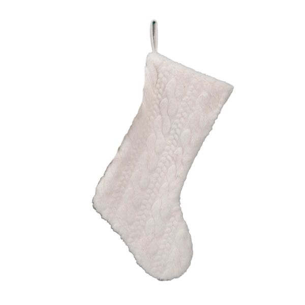 Christmas stocking FUN SWEET H53.3cm, white
