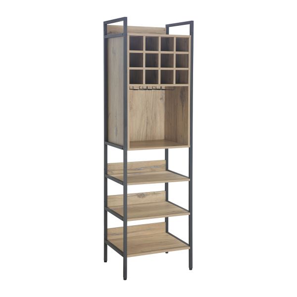 Wine rack HANNES 52x40xH180cm, rustic melamine