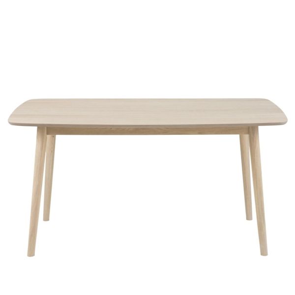 Ēdamistabas galds NAGANO 150x80xH75,5cm, galda virsa: koka / ozola finierskaida, kājiņas: koka masīvs