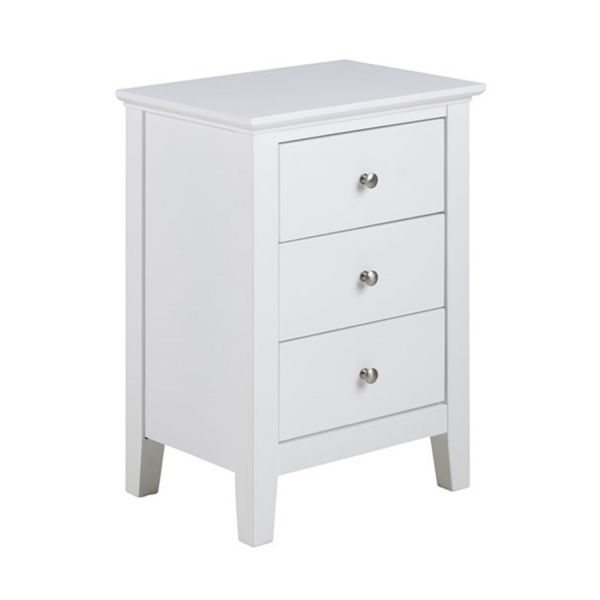 Nightstand LINNEA with drawers, white