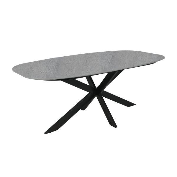 Ēdamistabas galds 200x100xH76cm, pelēks