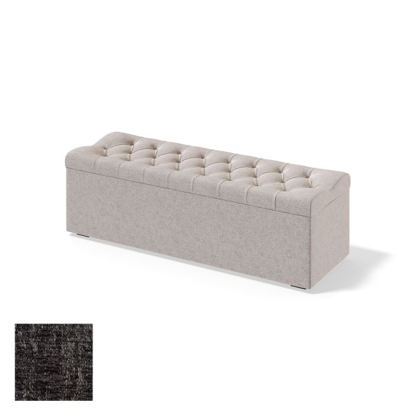 Storage box for continental bed RED/BLACK SOLHALL AVOLA 120cm, dark grey
