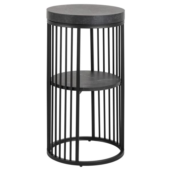 Bedside table STRINGTON D35xH65cm, black