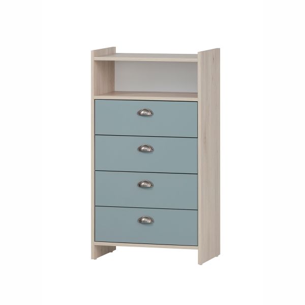 Vannas istabas skapis LINDHOLM 60x33xH104cm, smilšains ozols/zils
