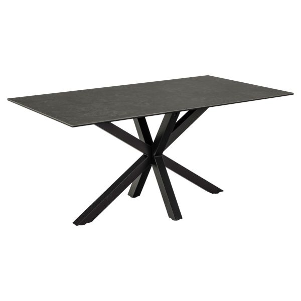 Pusdienu galds HEAVEN 160x90xH75,5cm, melns