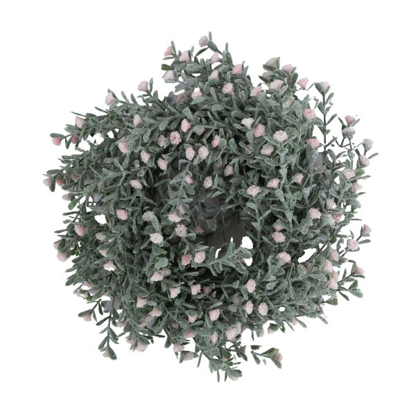 Wreath FLOWERLY D24cm, pink flowers