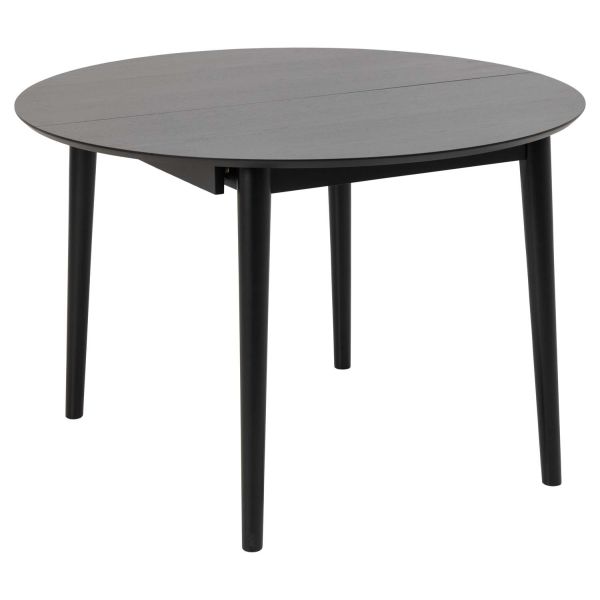 Ēdamistabas galds MONTREUX D115/154xH75cm, melns