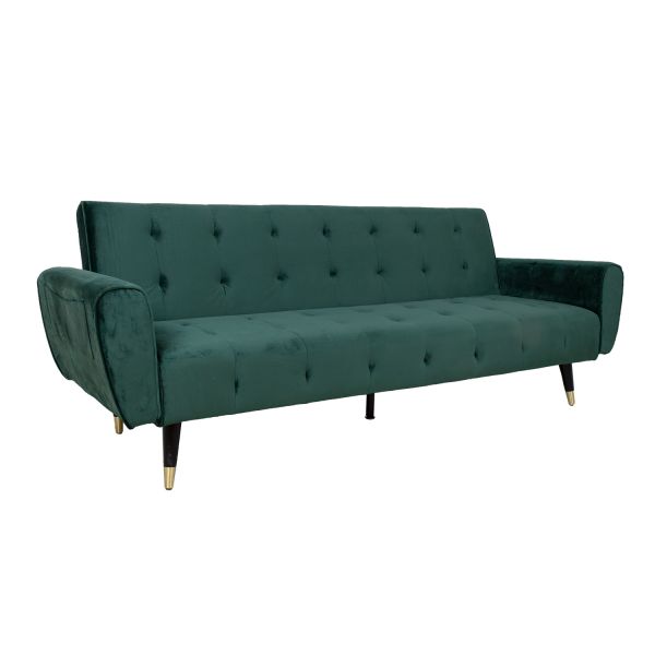 Dīvāns gulta FALUN 214x83xH82cm, zaļš samts