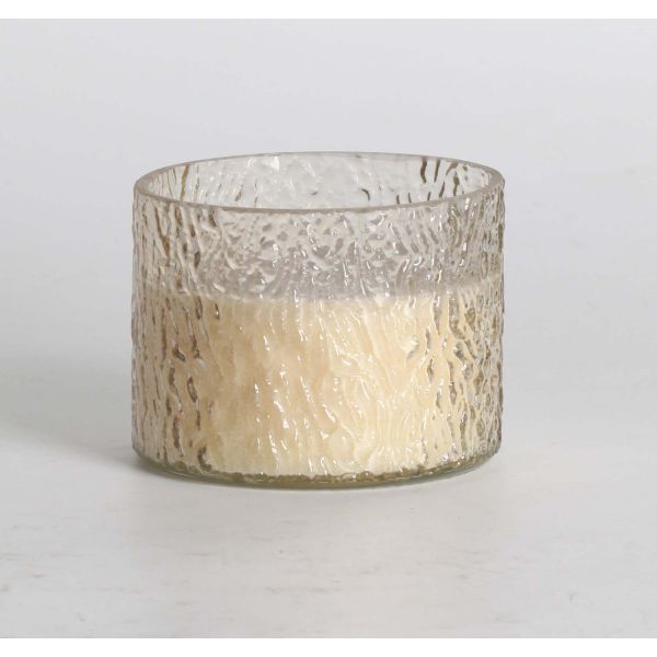 Aromātiskā svece stiklā NATURE GREEN H7,5cm, French Pear & Freesia