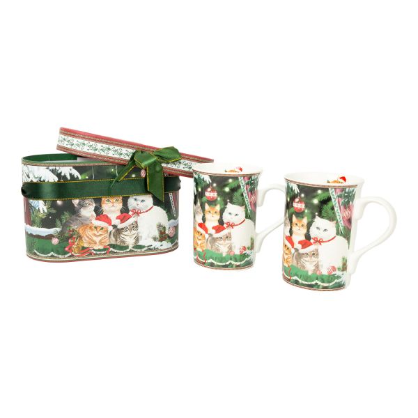 Krūzes MIA CATS H10,5cm 300ml 2gab dāvanu kastītē