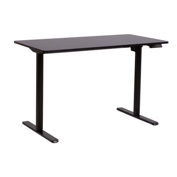 Desk ERGO LIGHT with 1 motor 120x60xH72,5-117,5cm, black